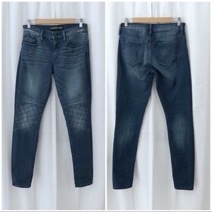 Express skinny “legging mid-rise” moto jeans 4R